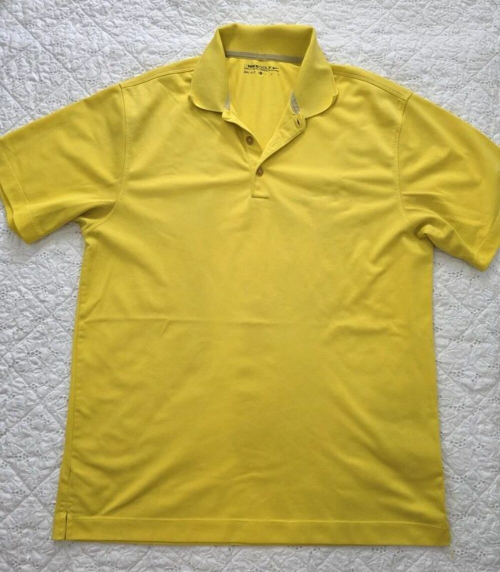 Nike Golf Dri-FIT Polo Shirt Mens M Lime Chartreuse Yellow Short Sleeve Athletic